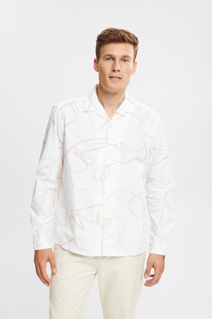 Shirt with a pattern, WHITE, detail image number 0