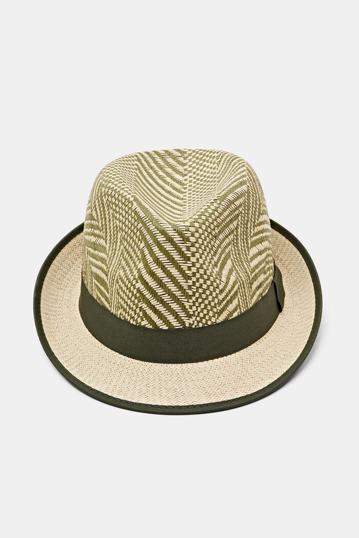 Patterned Trilby Hat, KHAKI BEIGE, detail image number 0