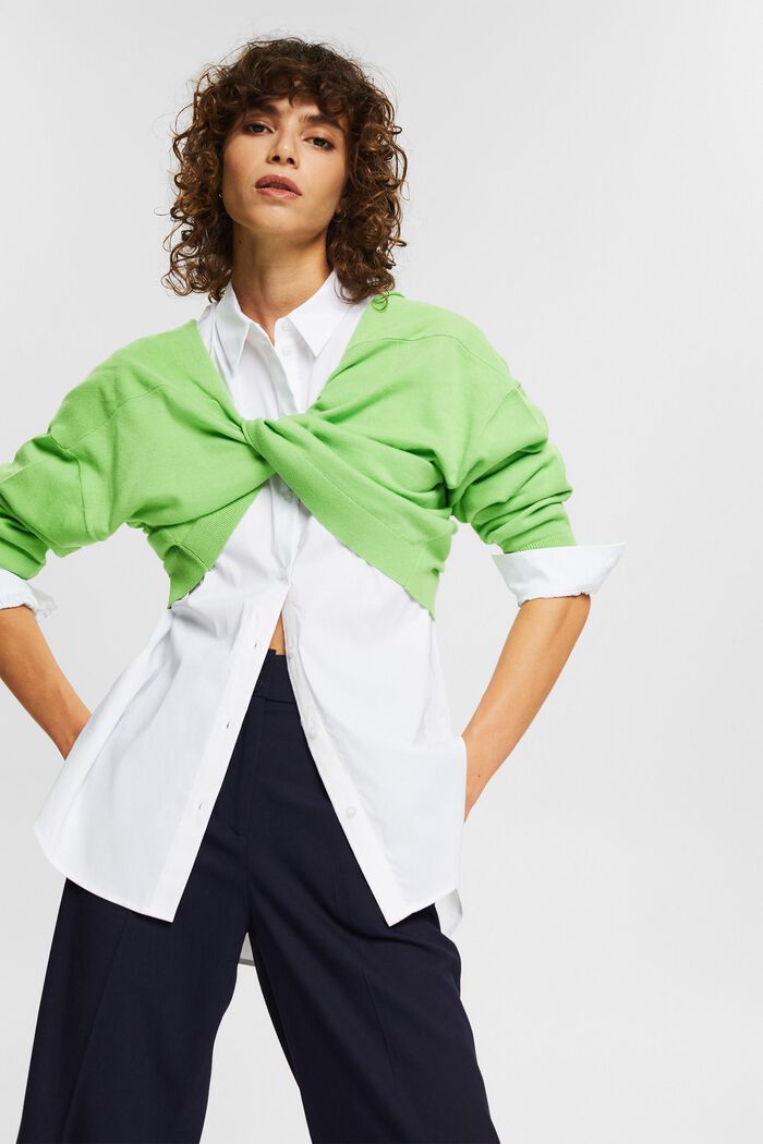 Blouse with a high-low hem