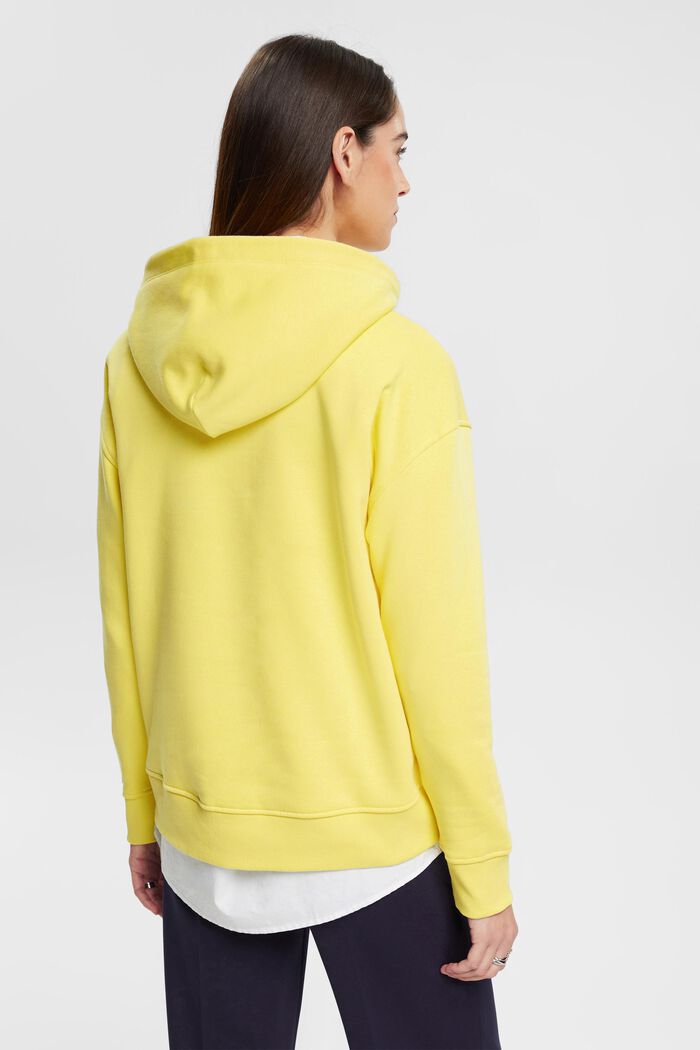 Embroidered Logo Hoodie, LIGHT YELLOW, detail image number 3