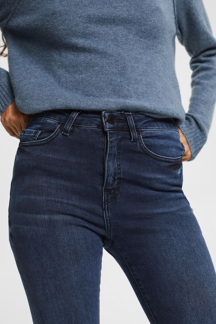 High-rise skinny stretch jeans, BLUE BLACK, detail image number 2