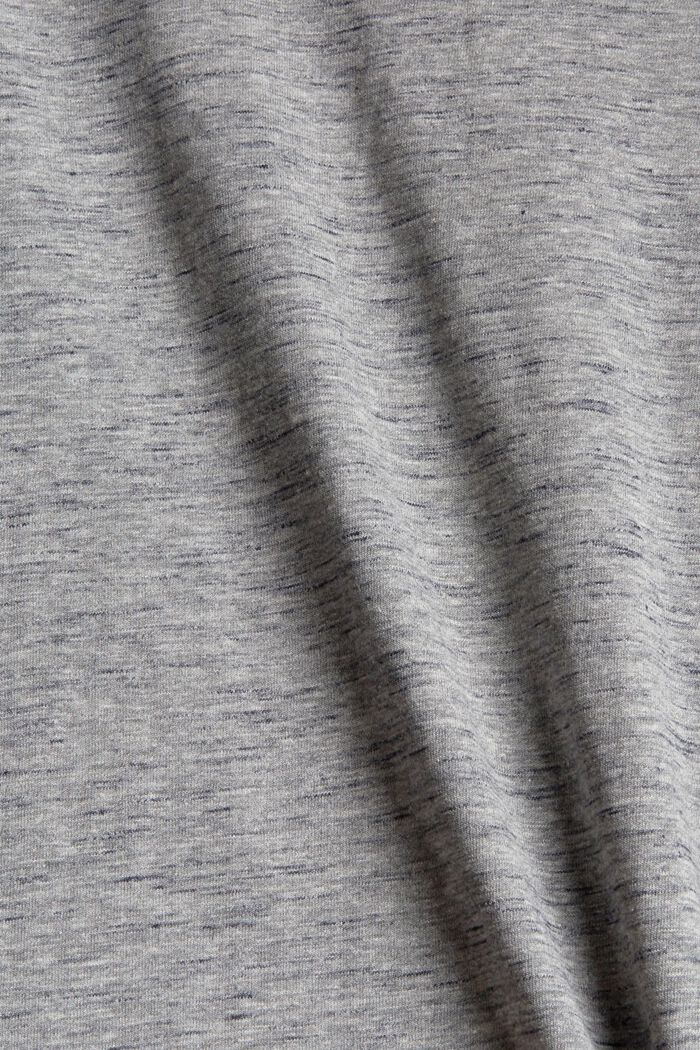 Melange jersey T-shirt, LENZING™ ECOVERO™, MEDIUM GREY, detail image number 4