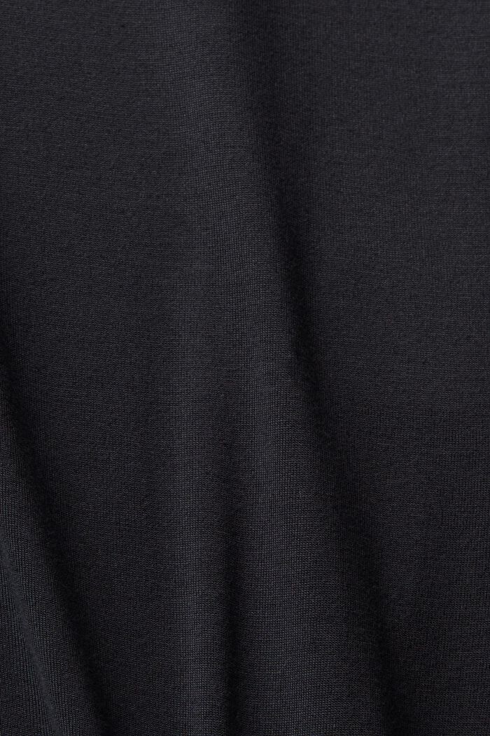 T-shirt with sequins, LENZING™ ECOVERO™, BLACK, detail image number 6