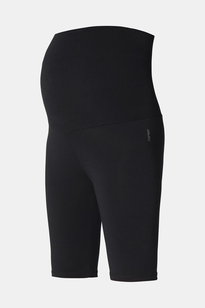 Cycling shorts with over-bump waistband, organic cotton
