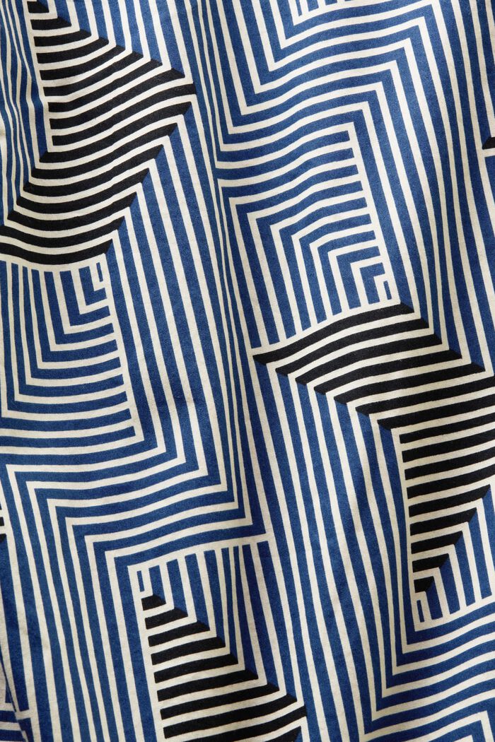 Geometric Print Regular Fit Shirt, BRIGHT BLUE, detail image number 4