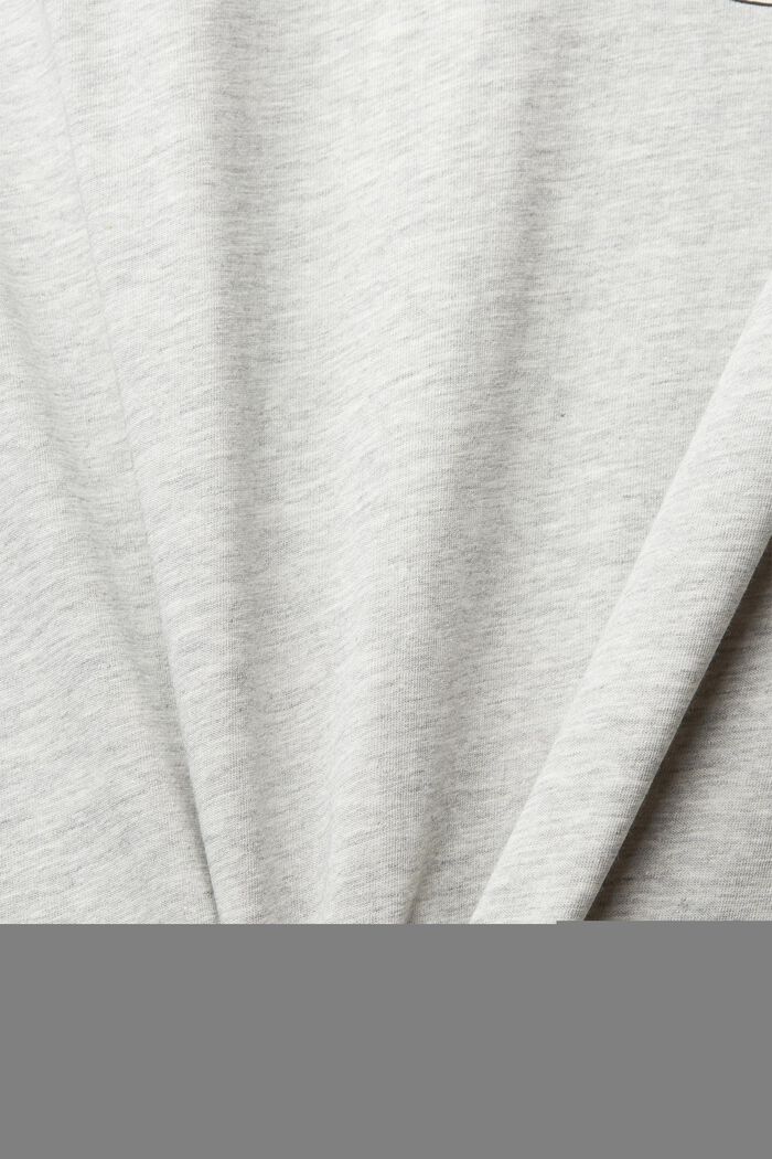 Jersey T-shirt with a graphic 3D logo print, LIGHT GREY, detail image number 4
