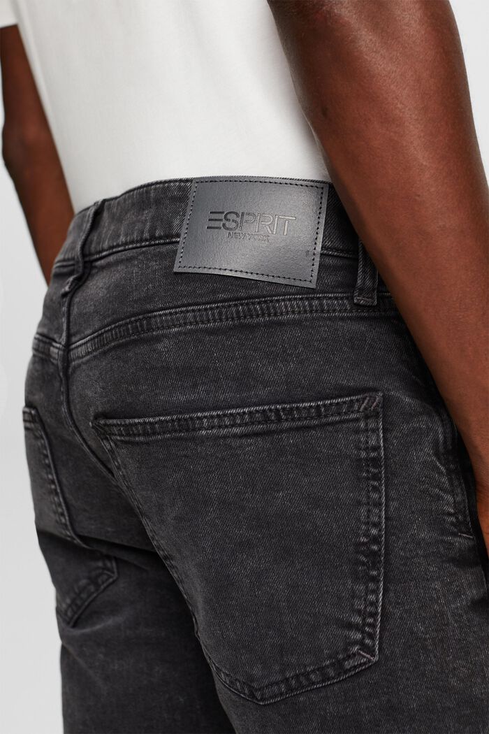 Slim Mid-Rise Jeans, BLACK MEDIUM WASHED, detail image number 4