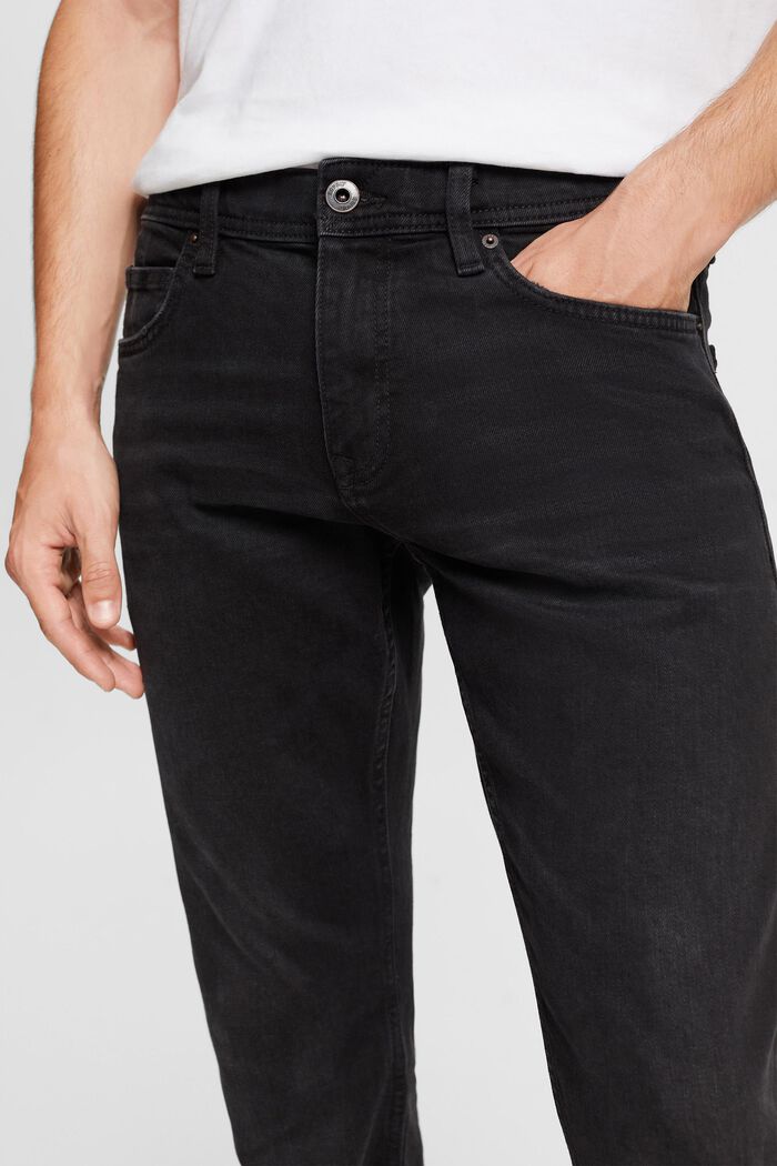 Stretch jeans containing organic cotton, BLACK DARK WASHED, detail image number 3