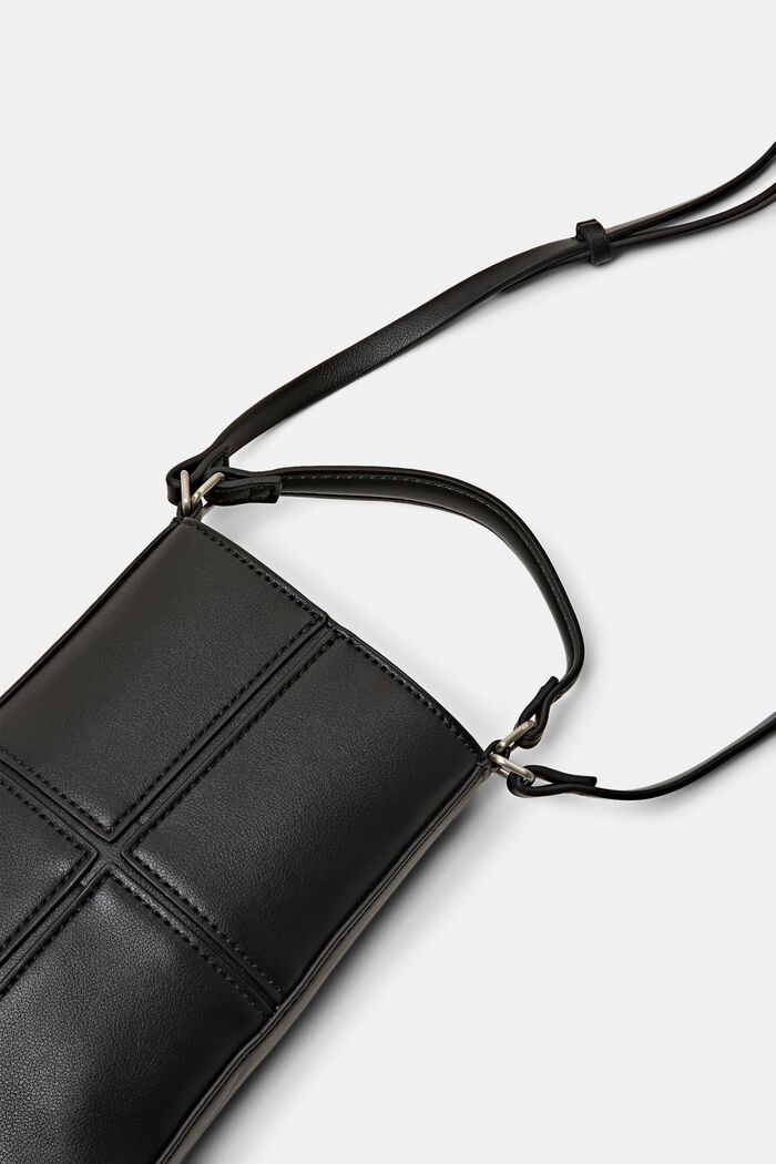Faux Leather Phone Bag, BLACK, detail image number 1