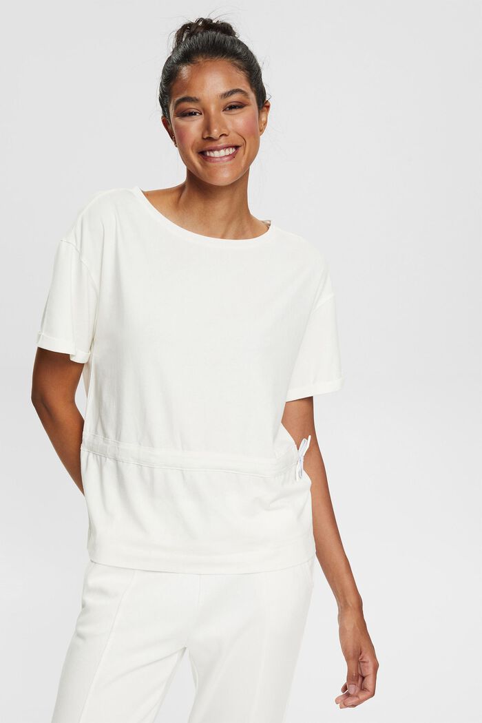 T-shirt with drawstring ties, in a TENCEL™ blend
