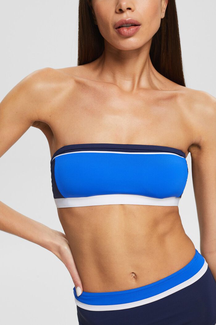 Bandeau top with detachable straps, NAVY, detail image number 2