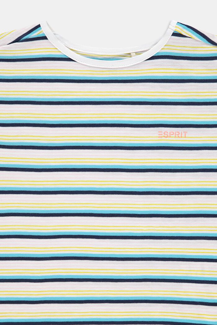Striped T-shirt, 100% cotton, PETROL BLUE, detail image number 2