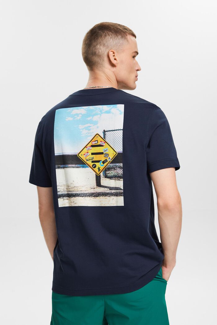 Graphic Cotton Jersey T-Shirt, NAVY, detail image number 2