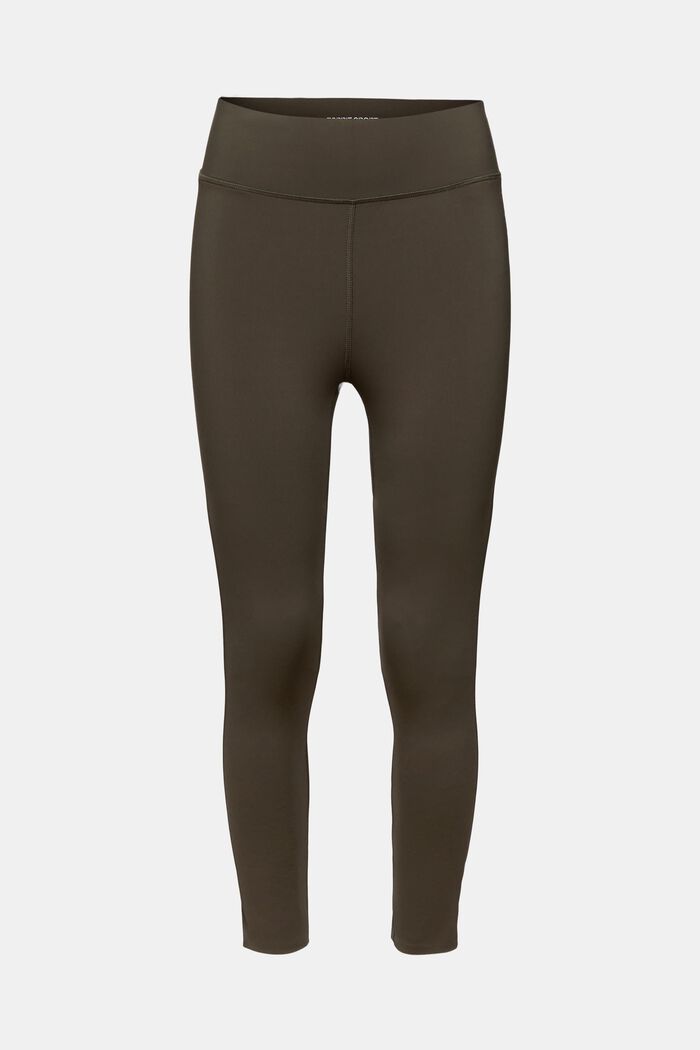 Recycled: Active leggings with E-DRY, DARK KHAKI, detail image number 7