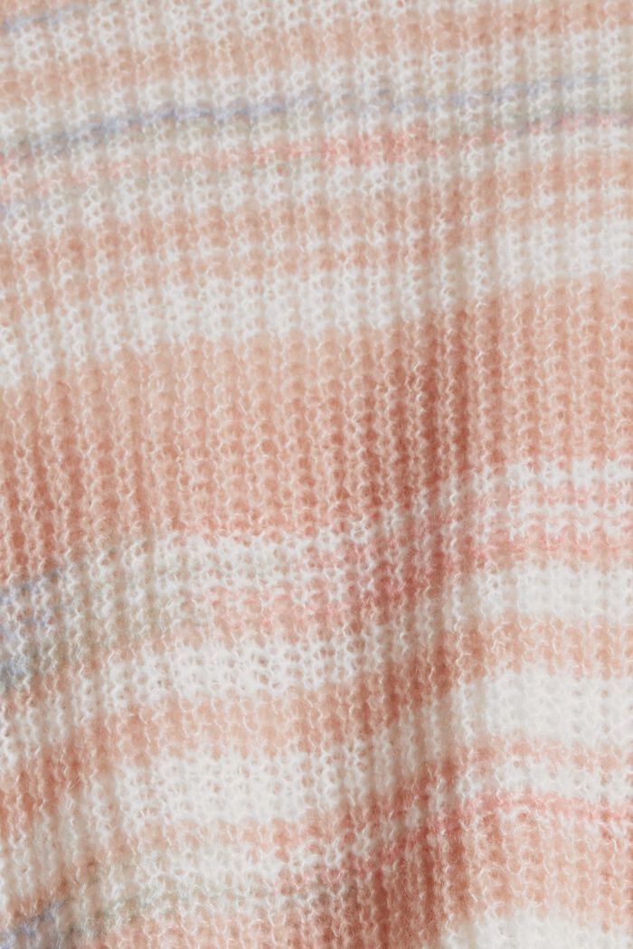 Wool blend: striped knitted jumper, DUSTY NUDE, detail image number 4