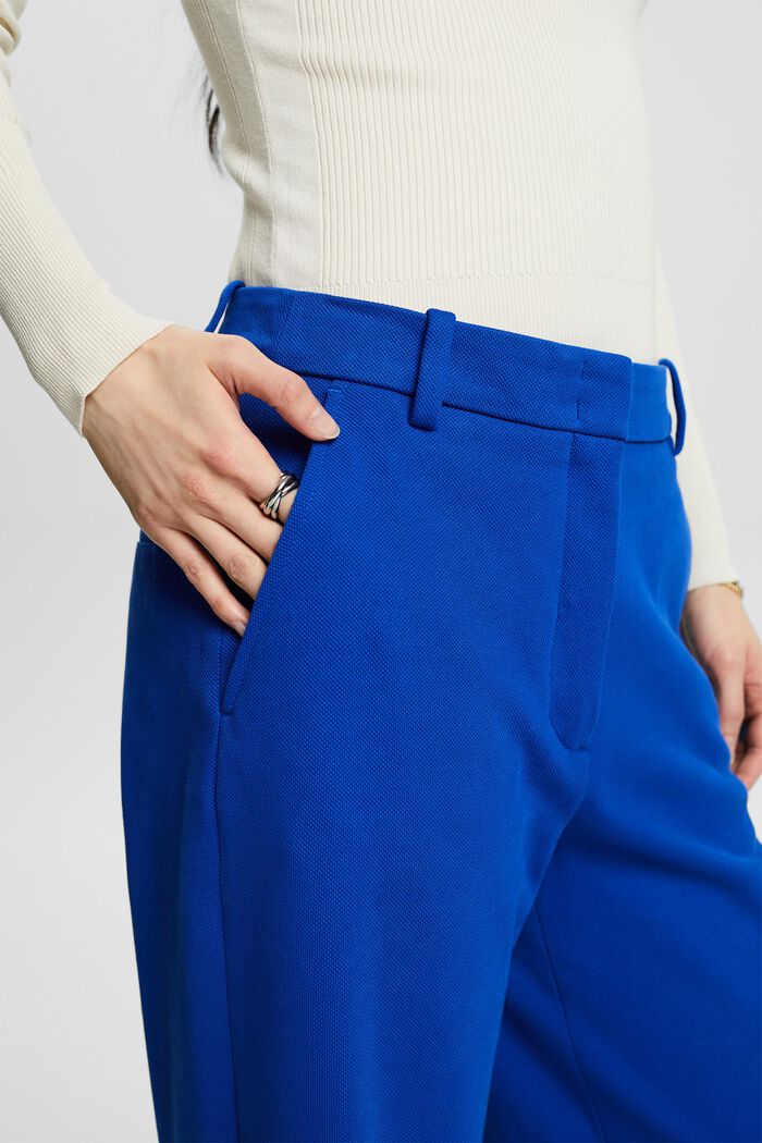 Piqué Jersey Straight Pants, BRIGHT BLUE, detail image number 4