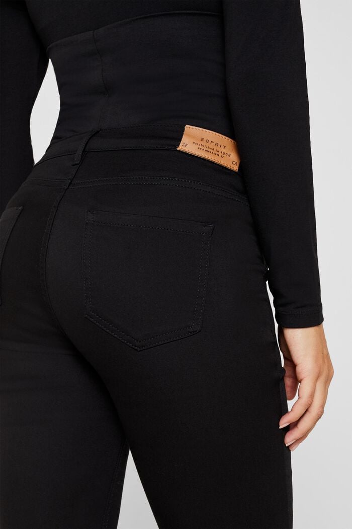 Stretch trousers with an over-bump waistband, BLACK, detail image number 0