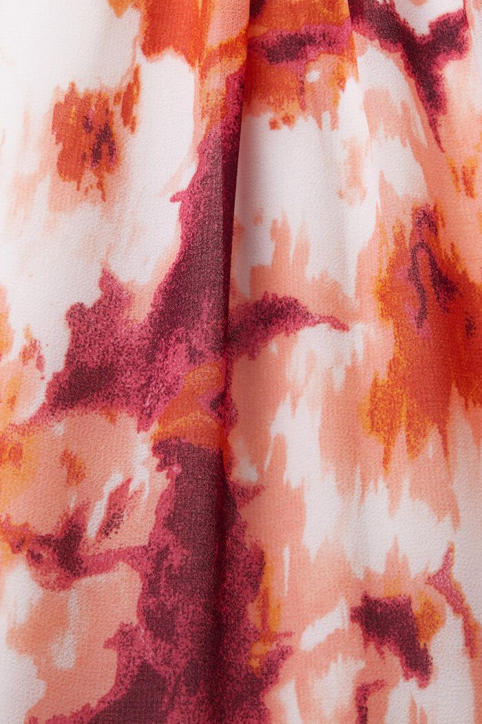 Patterned chiffon dress with a tie belt, LIGHT PINK, detail image number 6