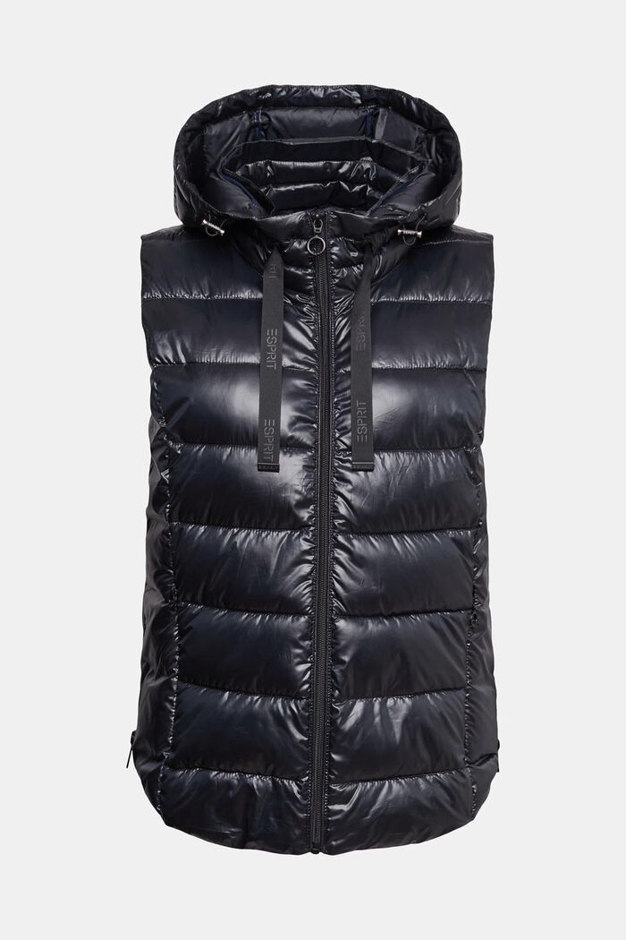 Quilted vest, BLACK, overview