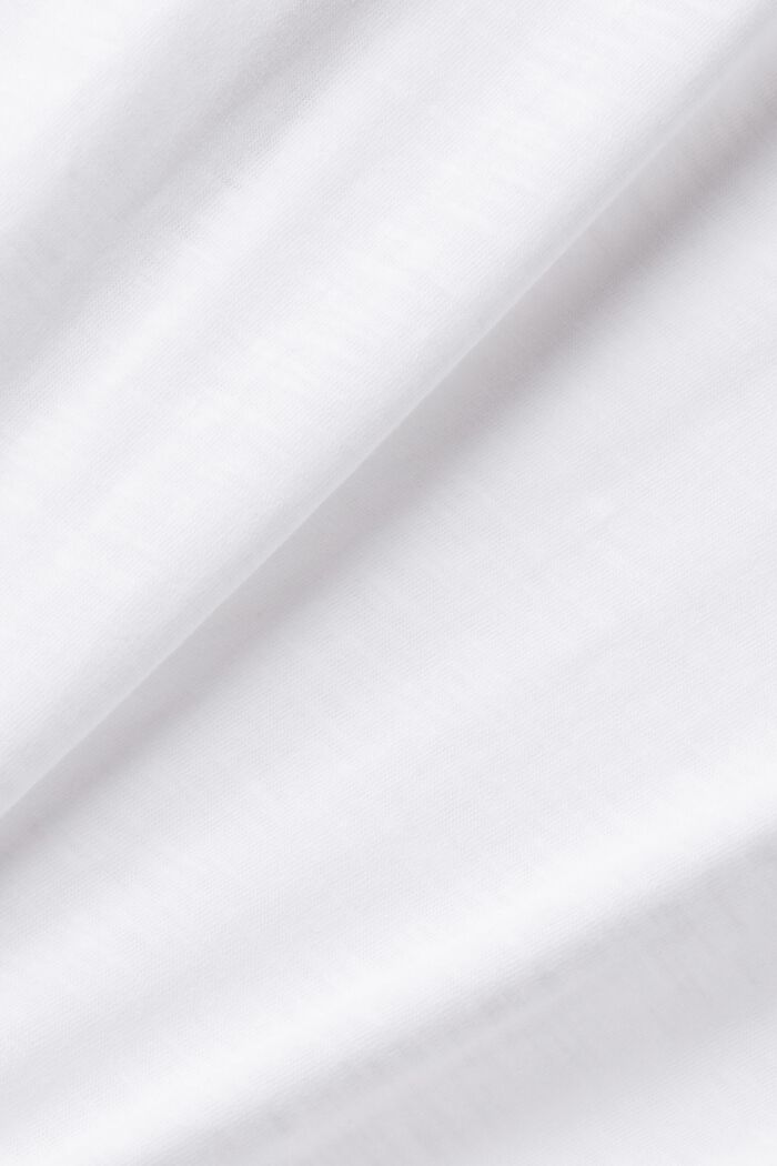Cotton T-shirt with scoop neckline, WHITE, detail image number 5
