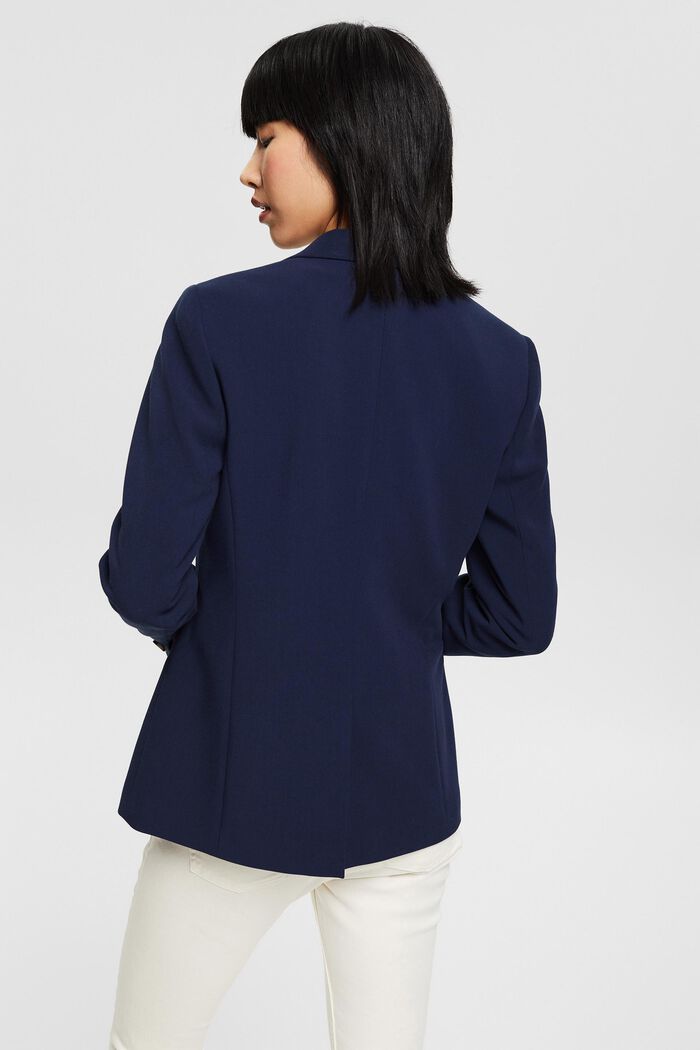 Relaxed one-button blazer, NAVY, detail image number 3