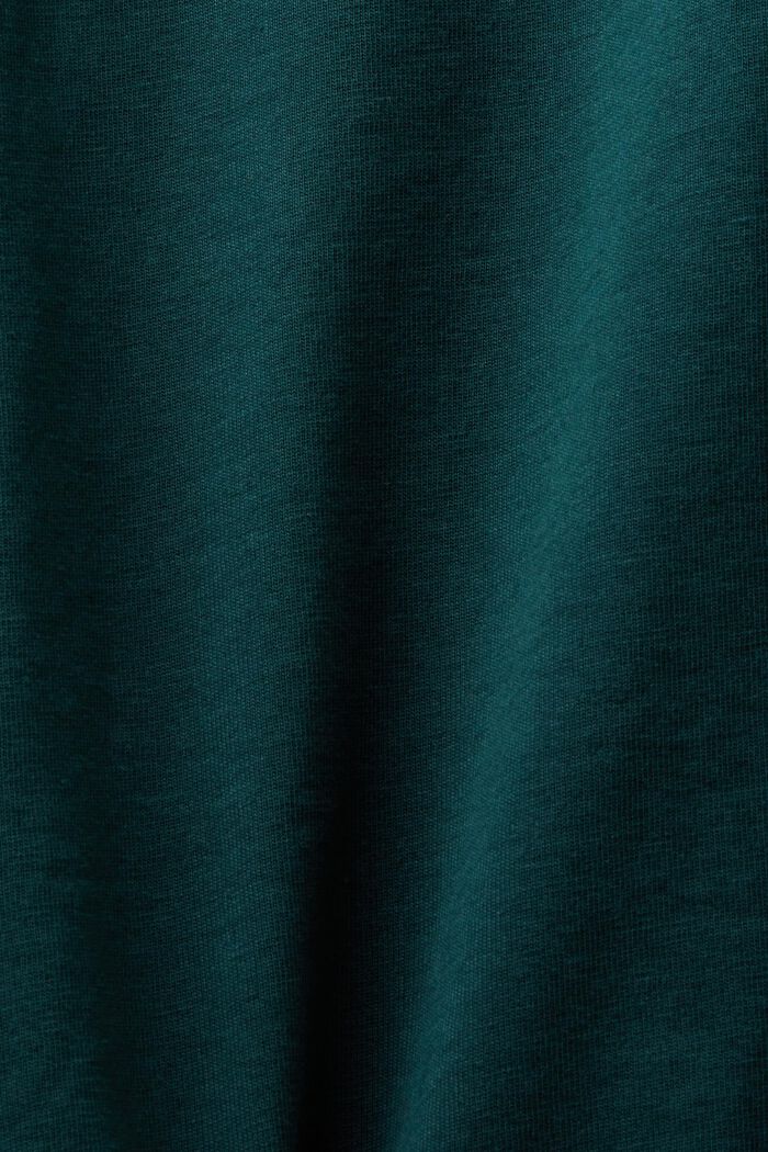 Henley Cotton Top, EMERALD GREEN, detail image number 5