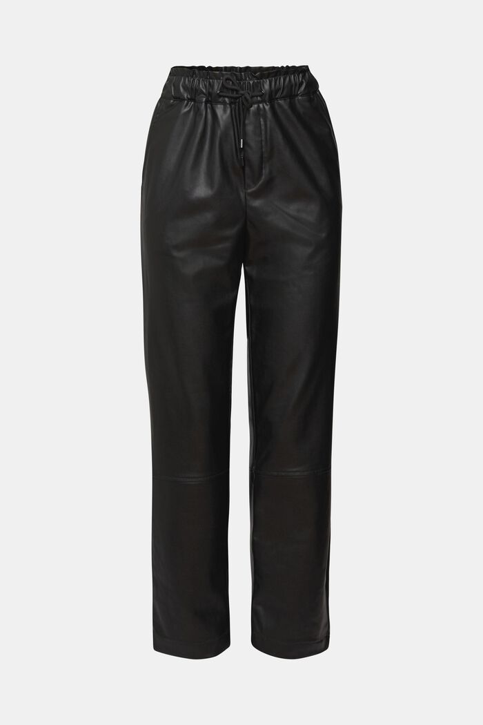 Faux leather tracksuit bottoms