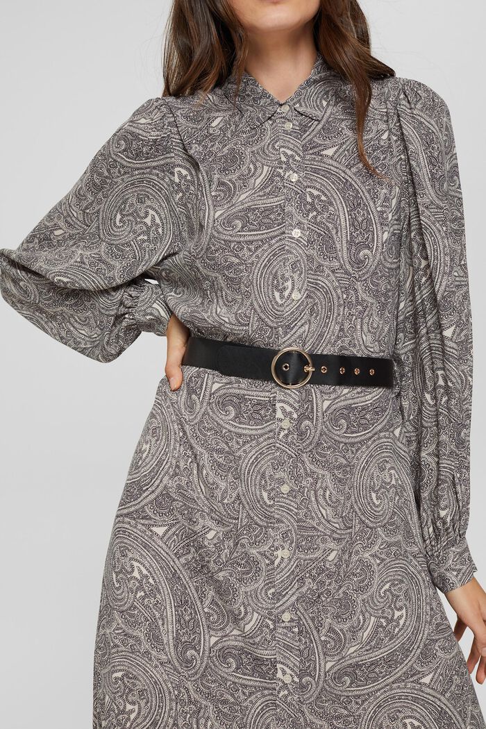 Shirt blouse dress with a belt and paisley print, ICE, detail image number 3