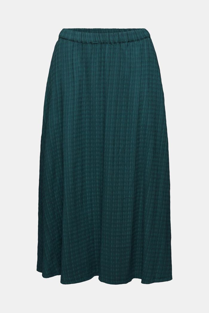 Crinkled Midi Skirt, EMERALD GREEN, detail image number 6