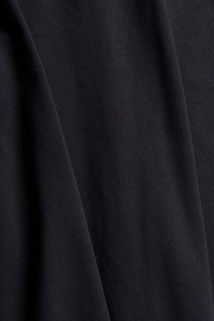 Jersey long sleeve top with COOLMAX®, BLACK, detail image number 4
