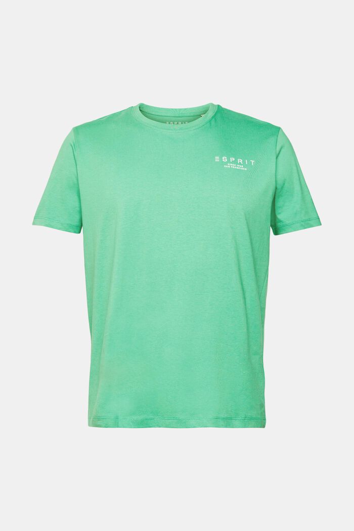 Jersey T-shirt with a logo print, GREEN, detail image number 2