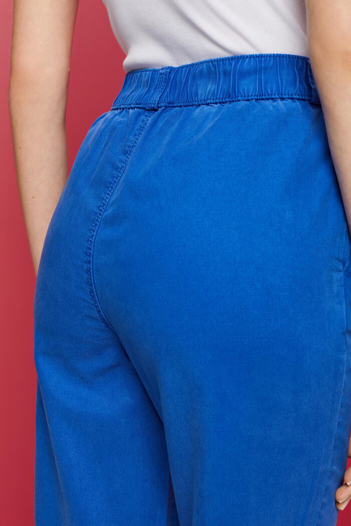 Chino Pull-On Cropped Pants, BRIGHT BLUE, detail image number 4