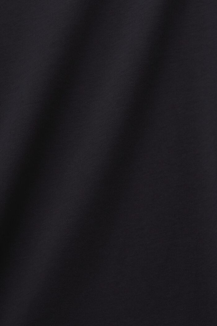 Short-Sleeve Crewneck T-Shirt, BLACK, detail image number 5