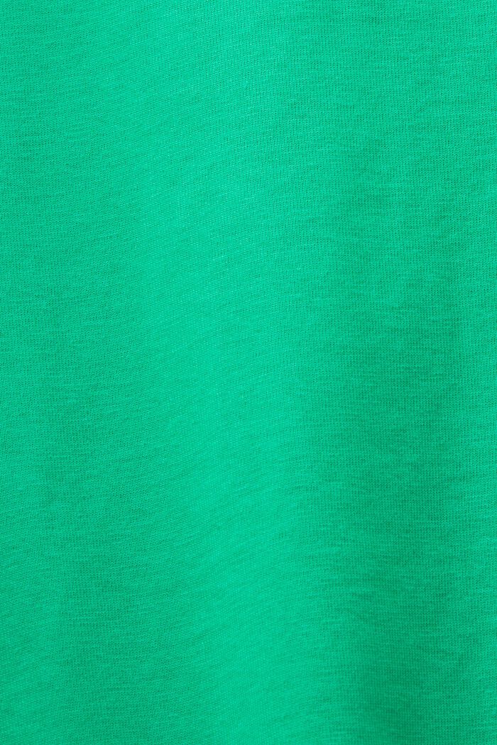 Cotton Crewneck T-Shirt, GREEN, detail image number 4