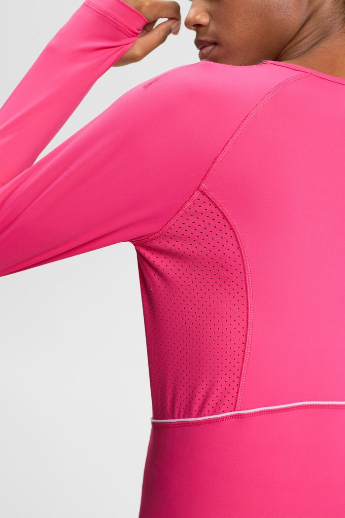 Active Long-Sleeve T-Shirt, PINK FUCHSIA, detail image number 2