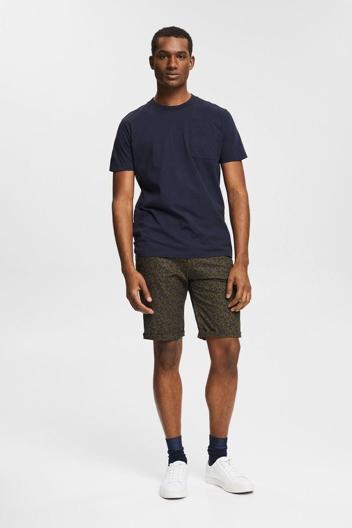 Patterned shorts with a keyring, DARK KHAKI, detail image number 6
