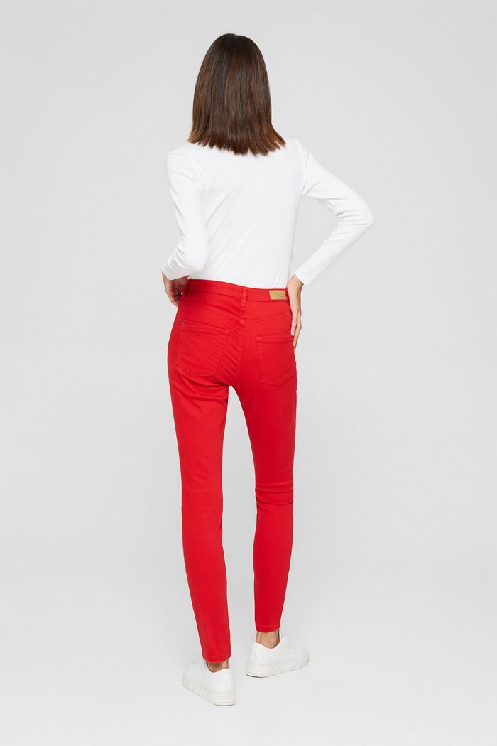 Trousers with a zip pocket, RED, detail image number 3