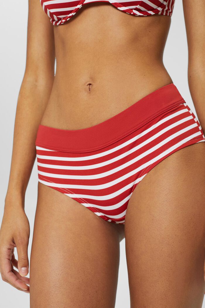 Recycled: Hipster shorts with stripes, RED, detail image number 0