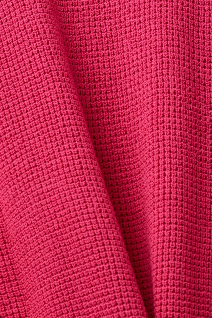 Knitted hoodie, PINK FUCHSIA, detail image number 4