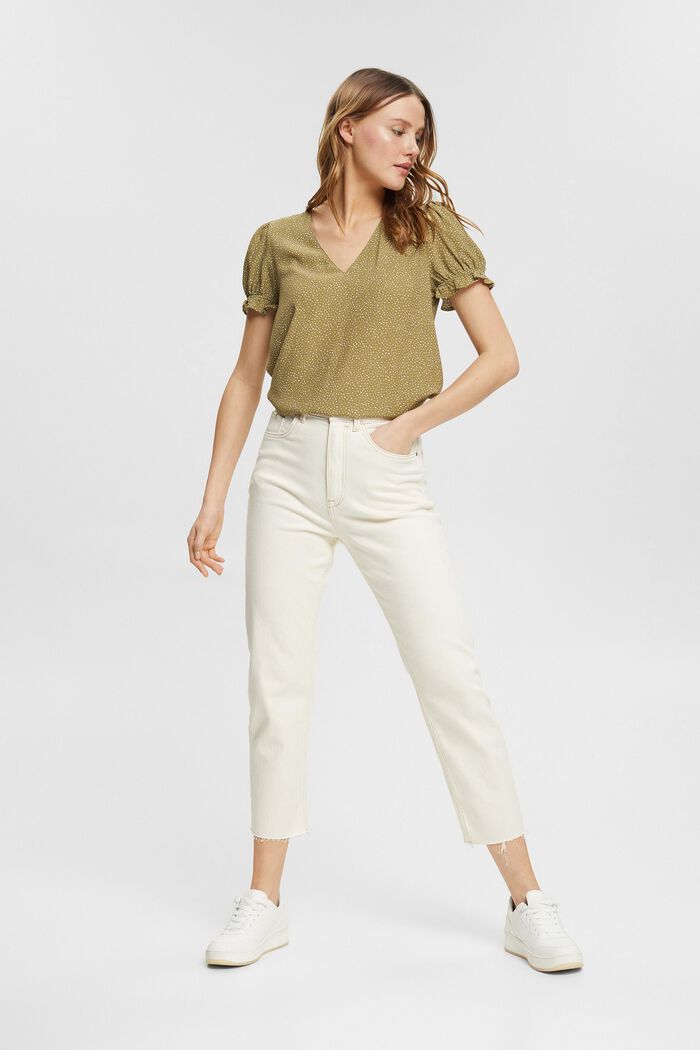 Containing TENCEL™: Cropped jeans, LIGHT BEIGE, detail image number 5