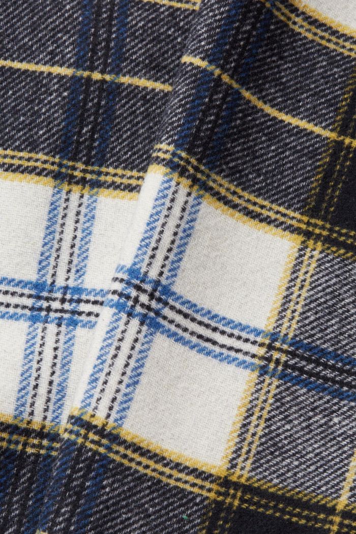 Checked wool blend shacket, NAVY, detail image number 4