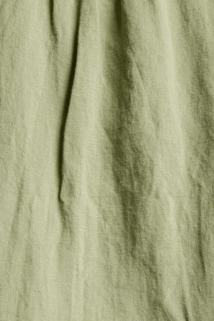 Made of blended linen: midi-length dress, LIGHT KHAKI, detail image number 4