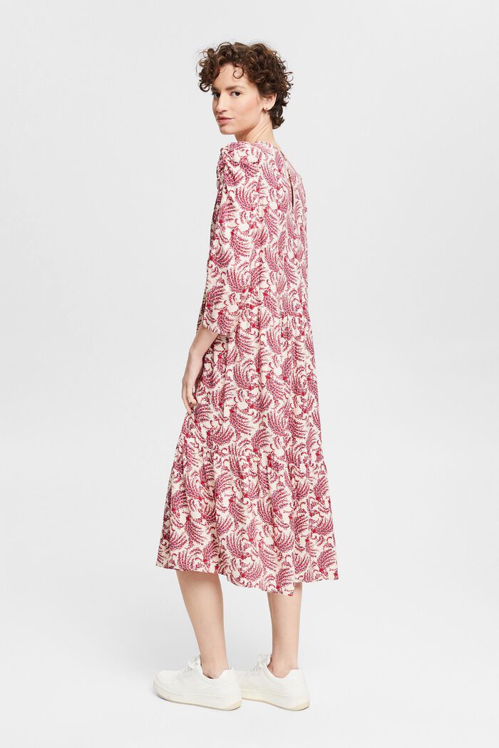 Printed midi dress, LENZING™ ECOVERO™, OFF WHITE, detail image number 2