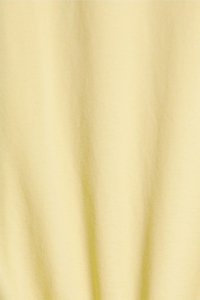 Jersey T-shirt with a print, 100% organic cotton, LIGHT YELLOW, detail image number 4