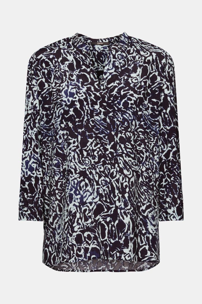 Blouse with all-over print, NAVY, detail image number 7