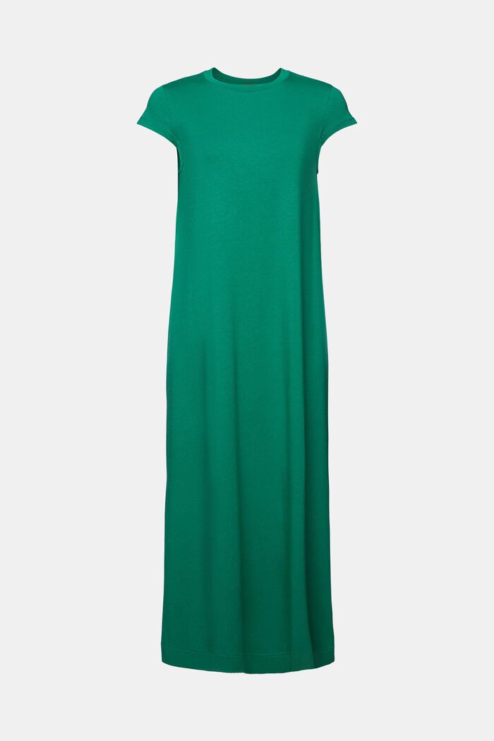Jersey Midi T-Shirt Dress, DARK GREEN, detail image number 6