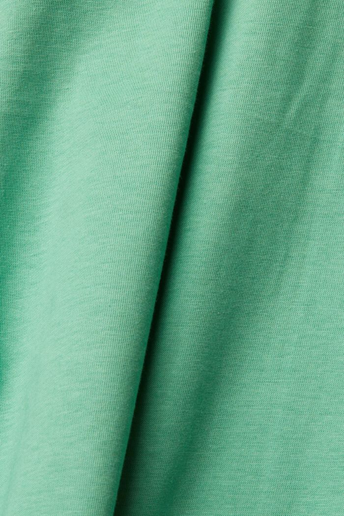 Jersey T-shirt with a logo print, GREEN, detail image number 1