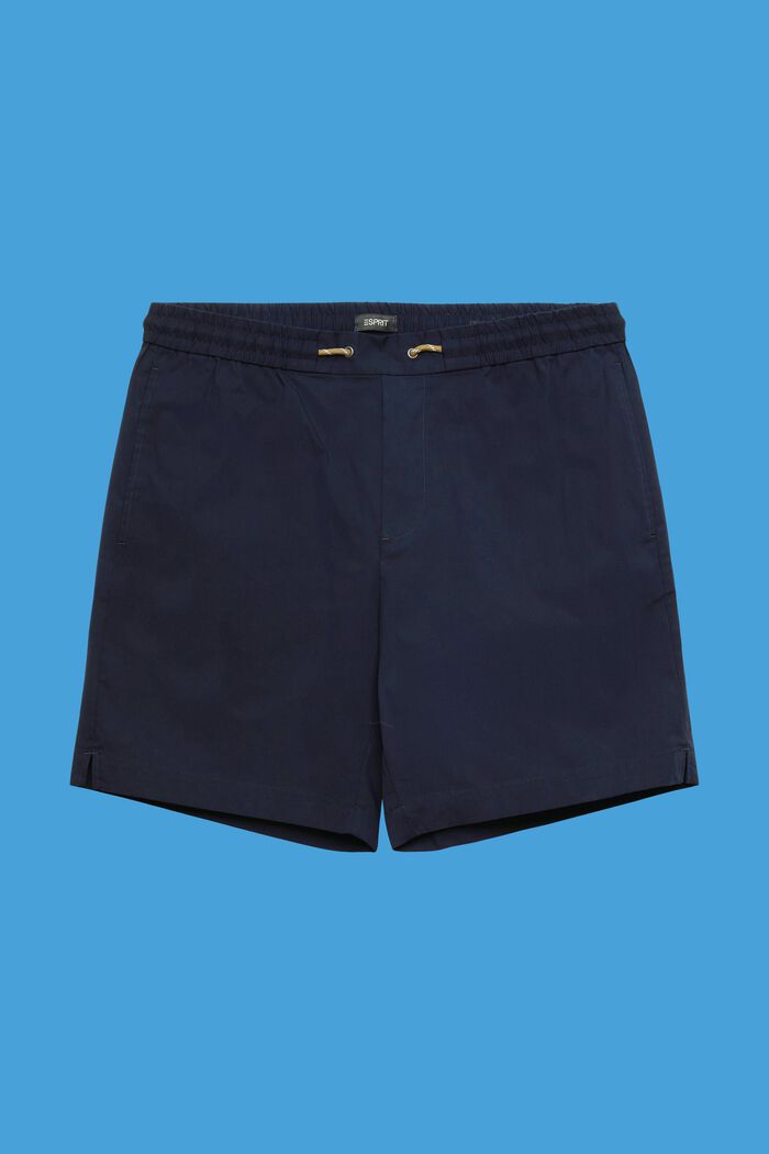 Cotton Poplin Pull On Shorts, NAVY, detail image number 7