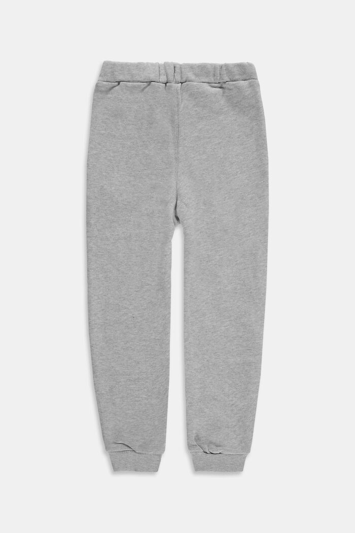 Tracksuit bottoms in 100% cotton, MEDIUM GREY, detail image number 1