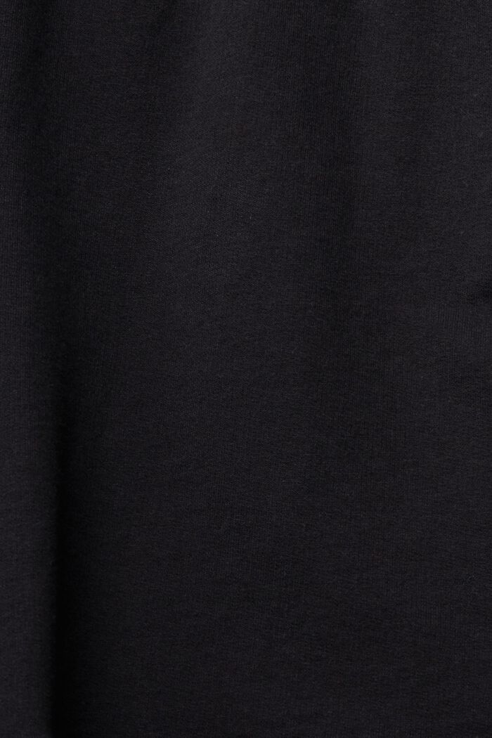 Sweatshirt fabric shorts, BLACK, detail image number 6